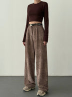 Corduroy Wide Leg Pants