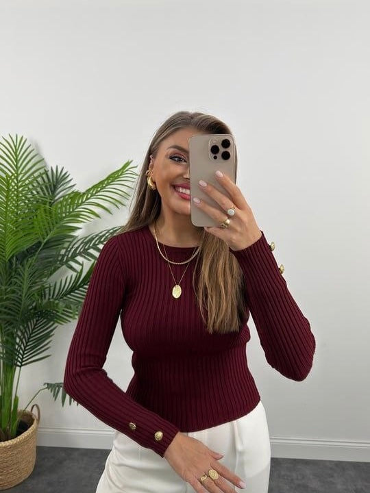 Basic Burgundy Sweater