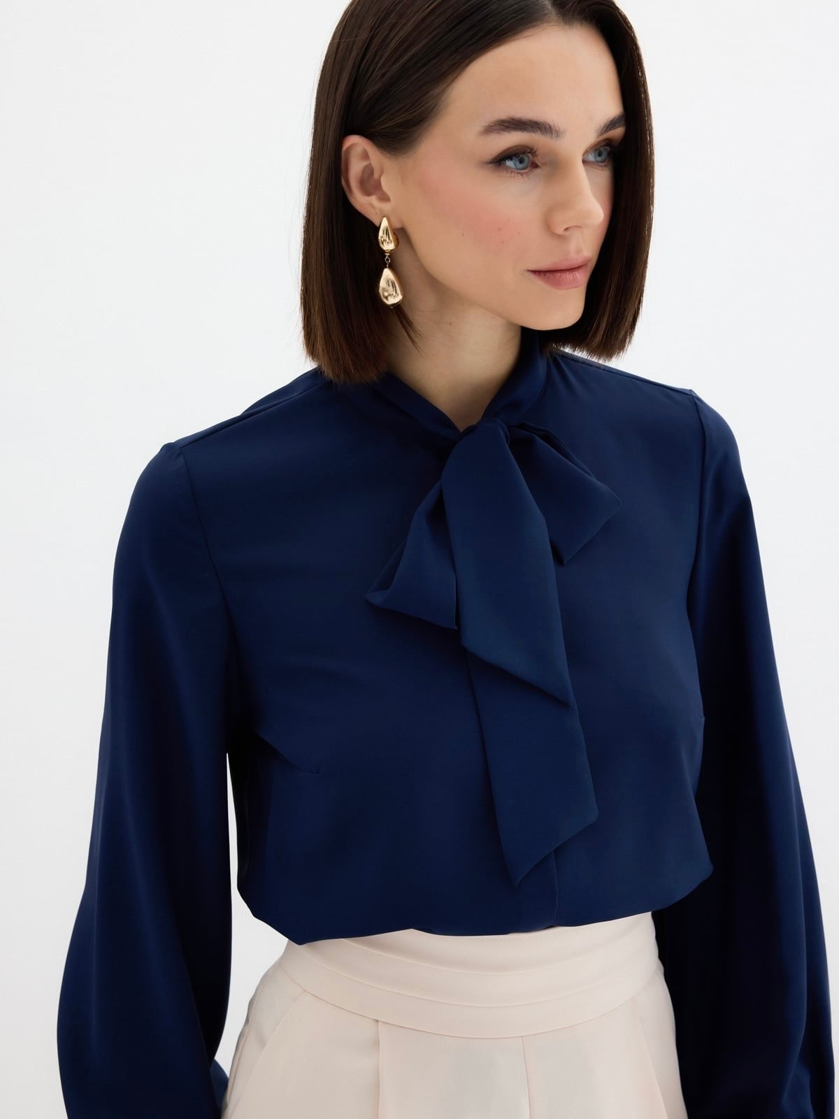Navy Blue Blouse
