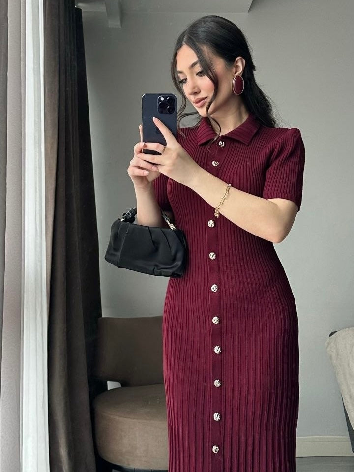 Burgundy Elegant Dress