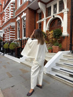 Ivory Knit Turtleneck Poncho