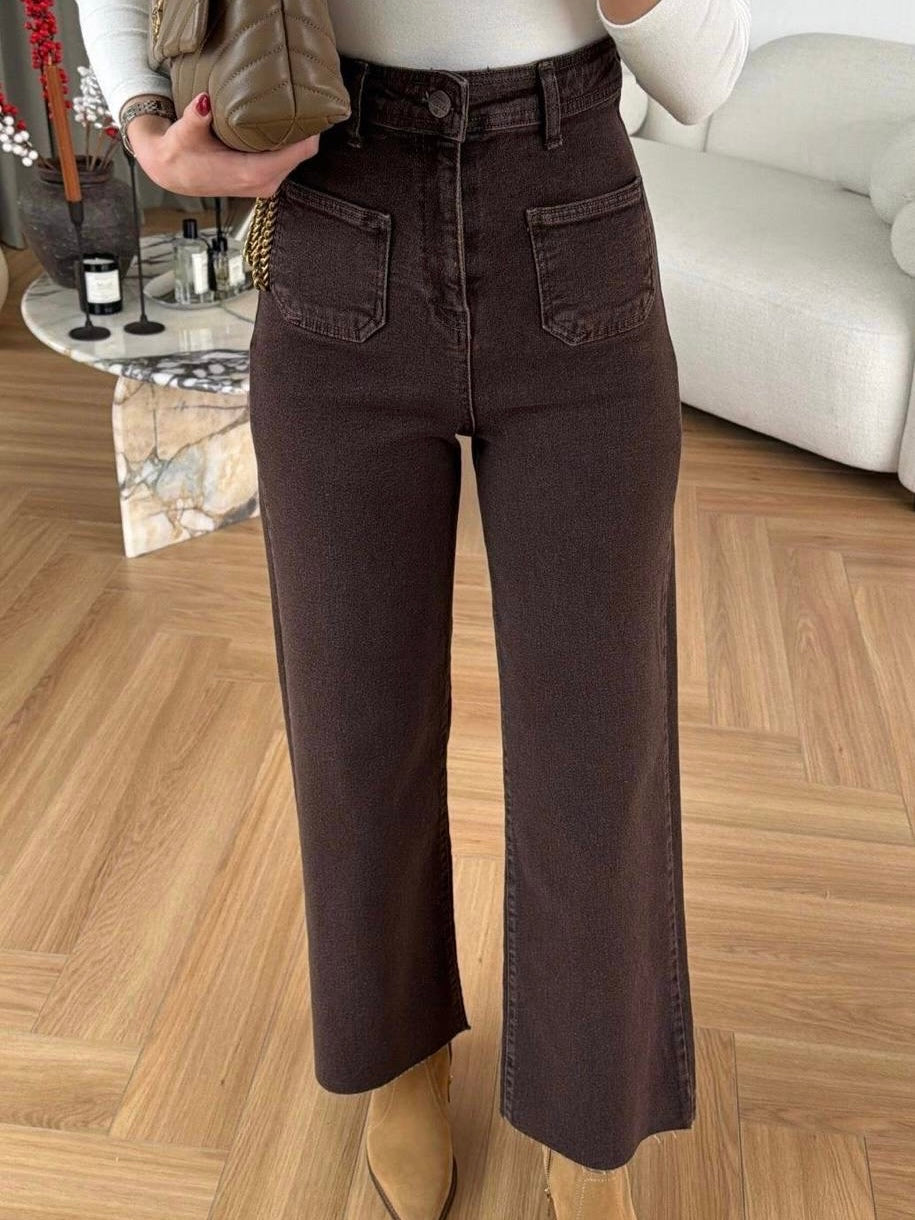 High Waist Straight Jeans
