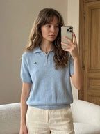 Lacoste Sky Blue Knit Polo