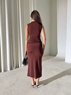 Elegant Brown Dress