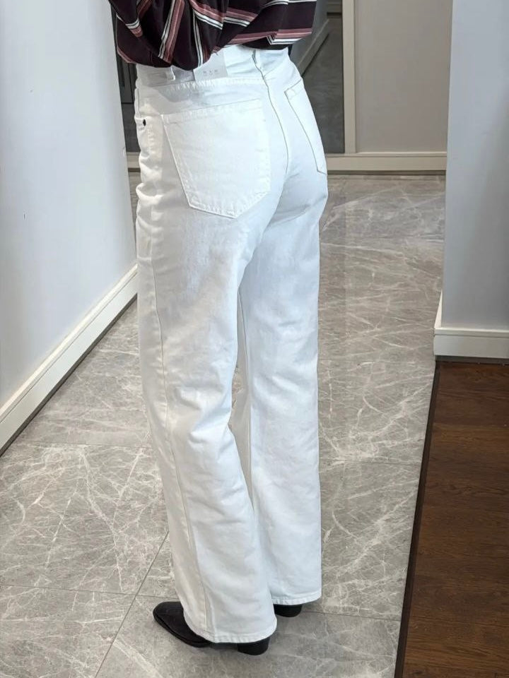Zara White Straight Jeans