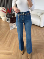 High Waist Straight Leg Jeans