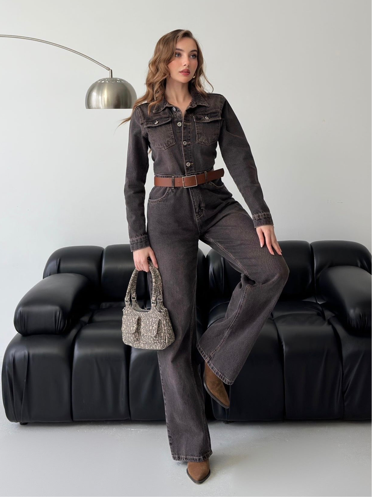 Classic Dark Denim Jumpsuit