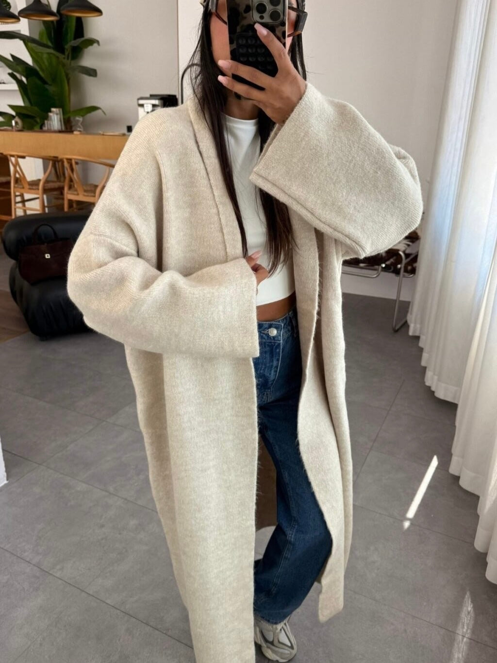 Long Cozy Knit Cardigan