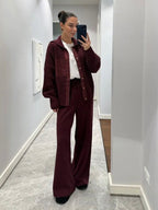 Burgundy Two-Piece Set