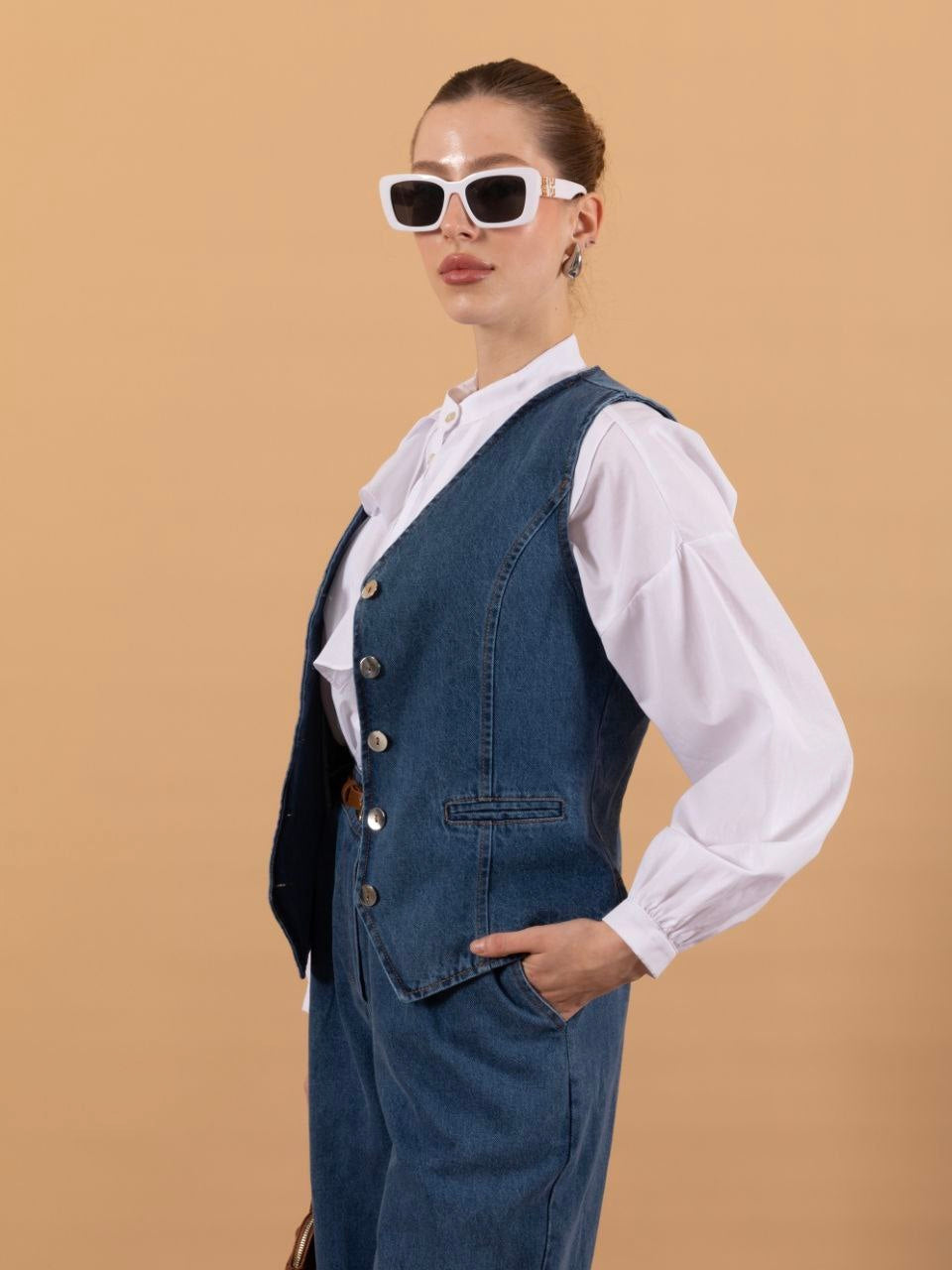Denim Two-Piece Set