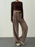 Corduroy Wide Leg Pants