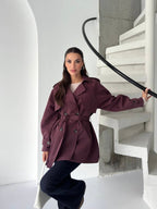 Burgundy Trench Coat