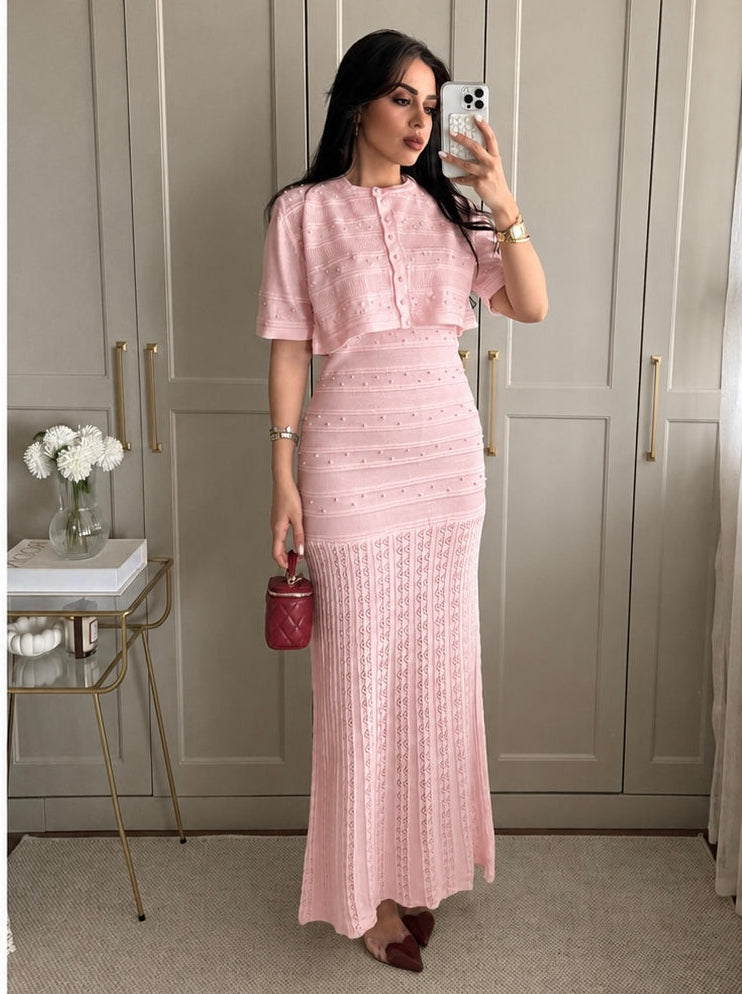 Blush Pearl Knit Set