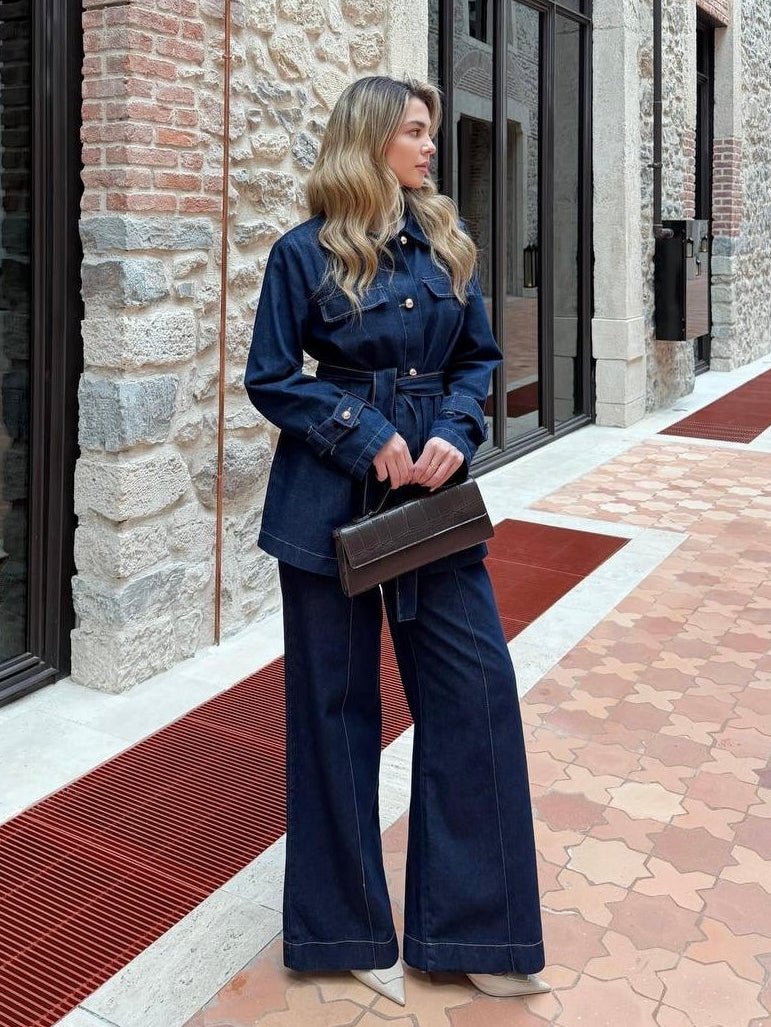 Zara Denim Two-Piece Set