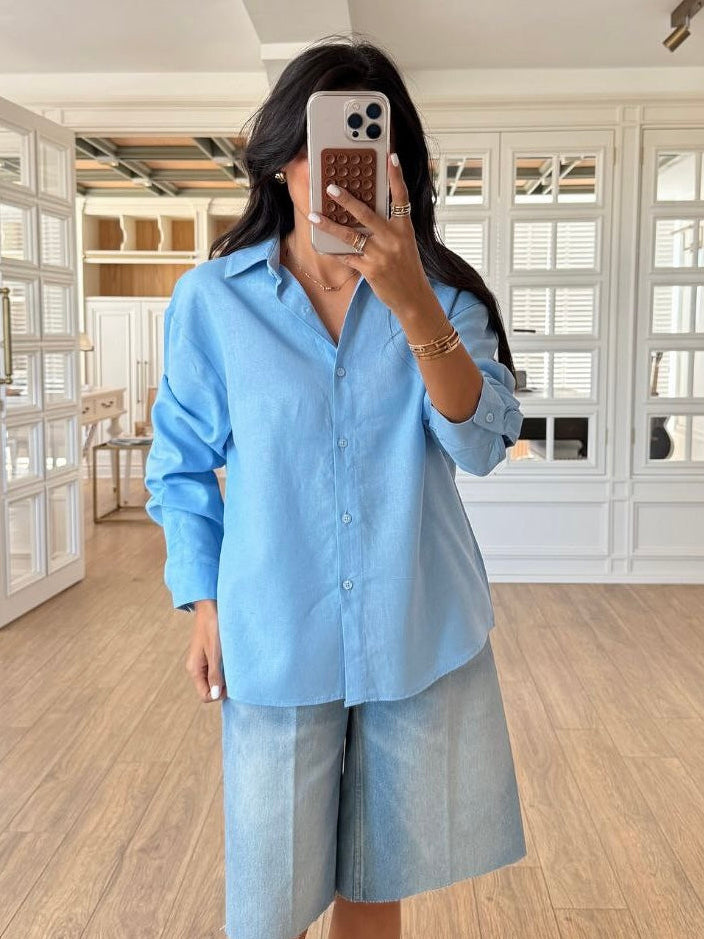 Blue Linen Shirt