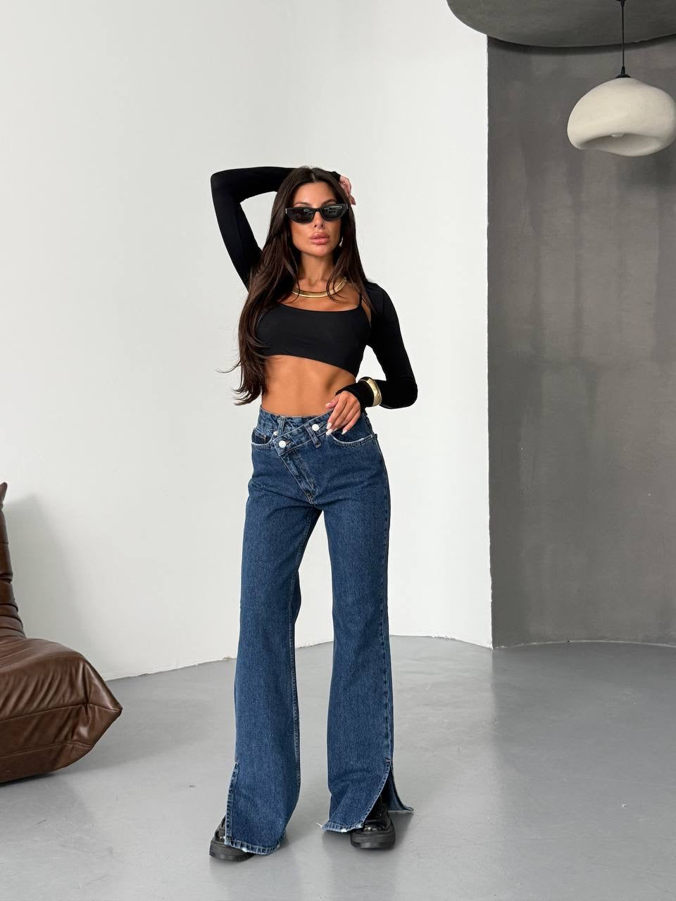 High Waist Straight Jeans
