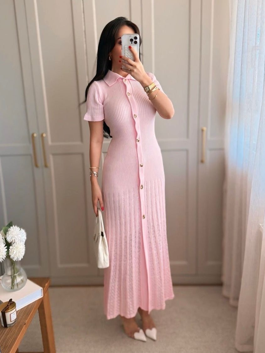 Blush Elegance Knit Dress