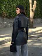 Black Leather Coat