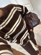 Brown Striped Sweater