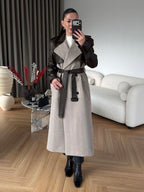 Beige Leather Coat