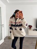 Nordic Pattern Knit Sweater