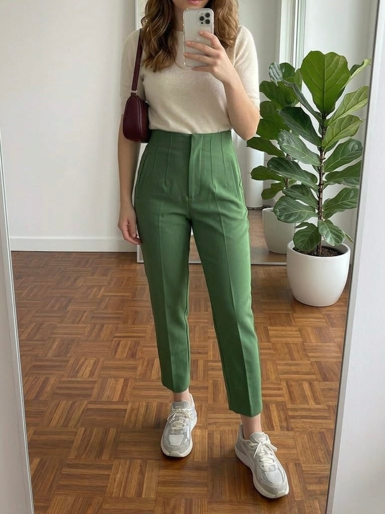 Green ZARA Pants