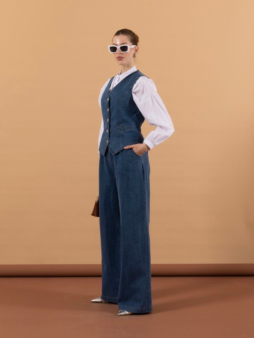 Denim Two-Piece Set