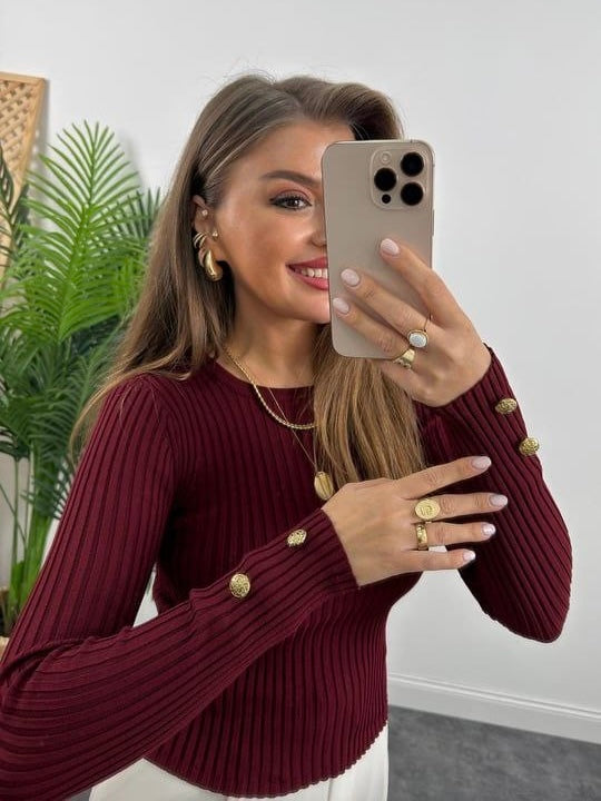 Basic Burgundy Sweater