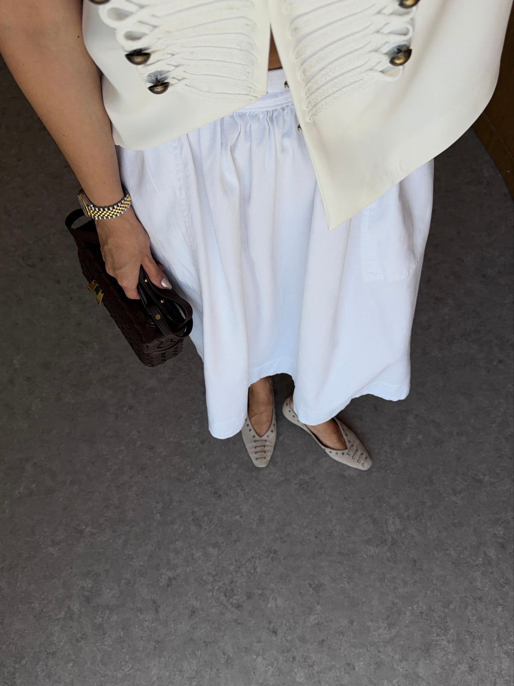 Essential Cotton Midi Skirt