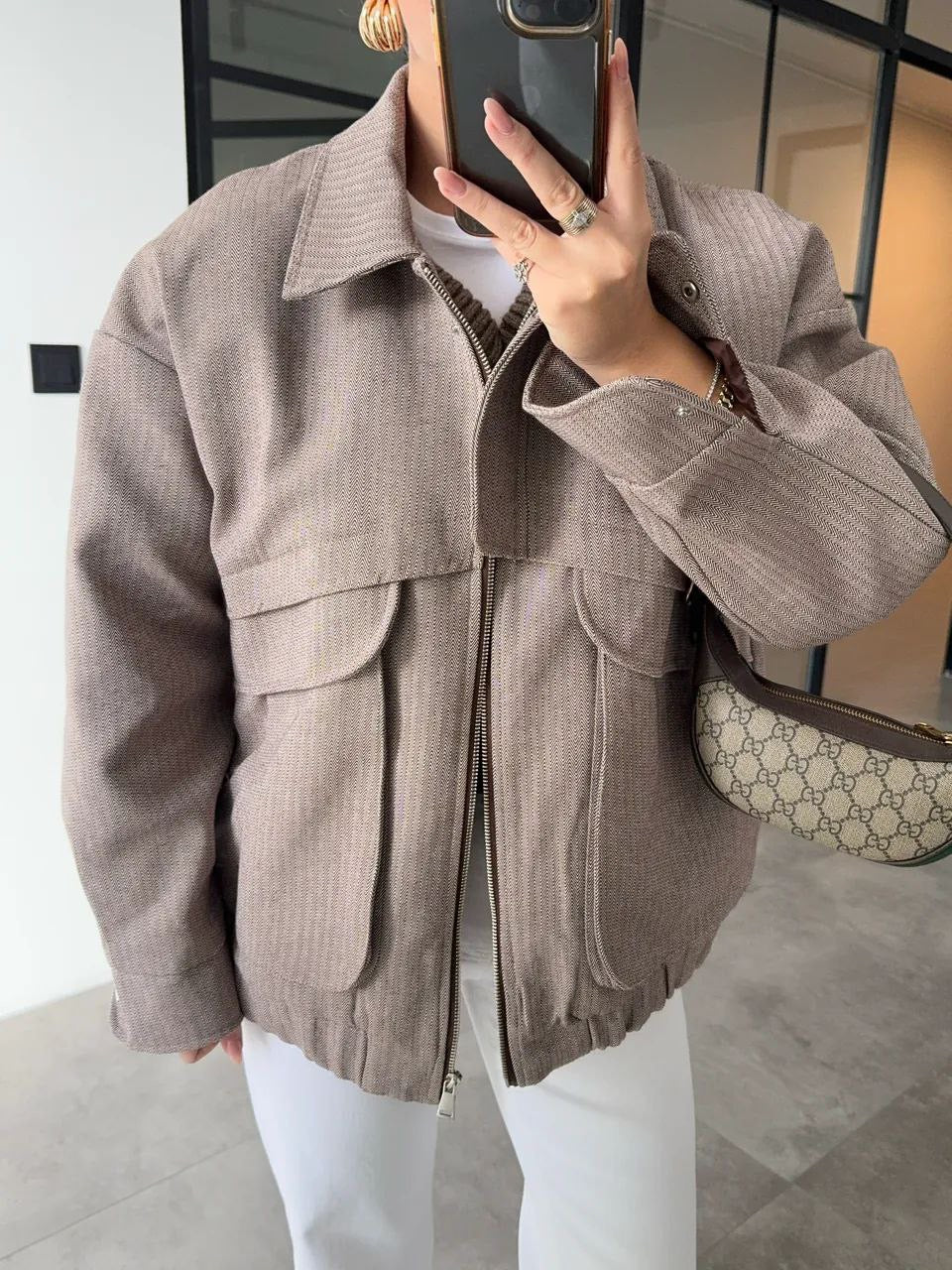 Brown Oversized Jacket