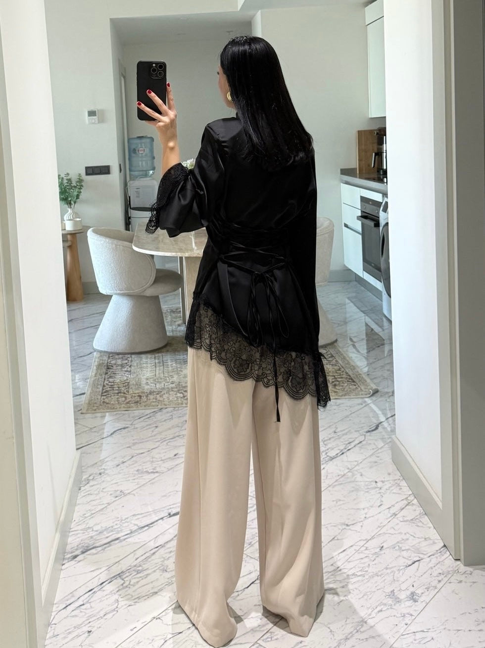 Black lace blouse