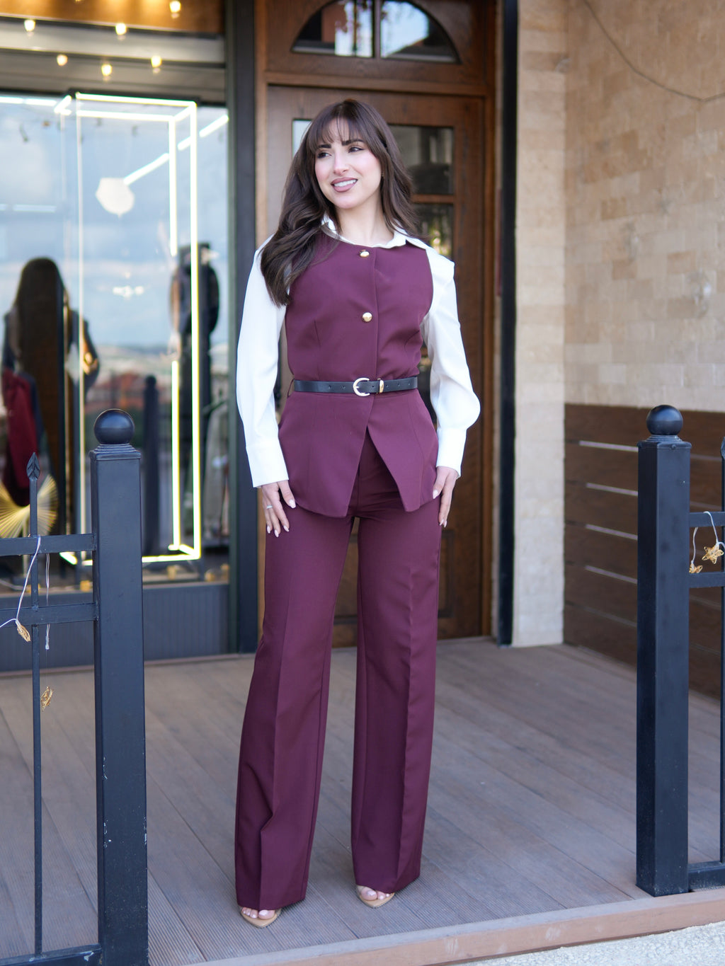 Plum Prestige Two-Piece Set