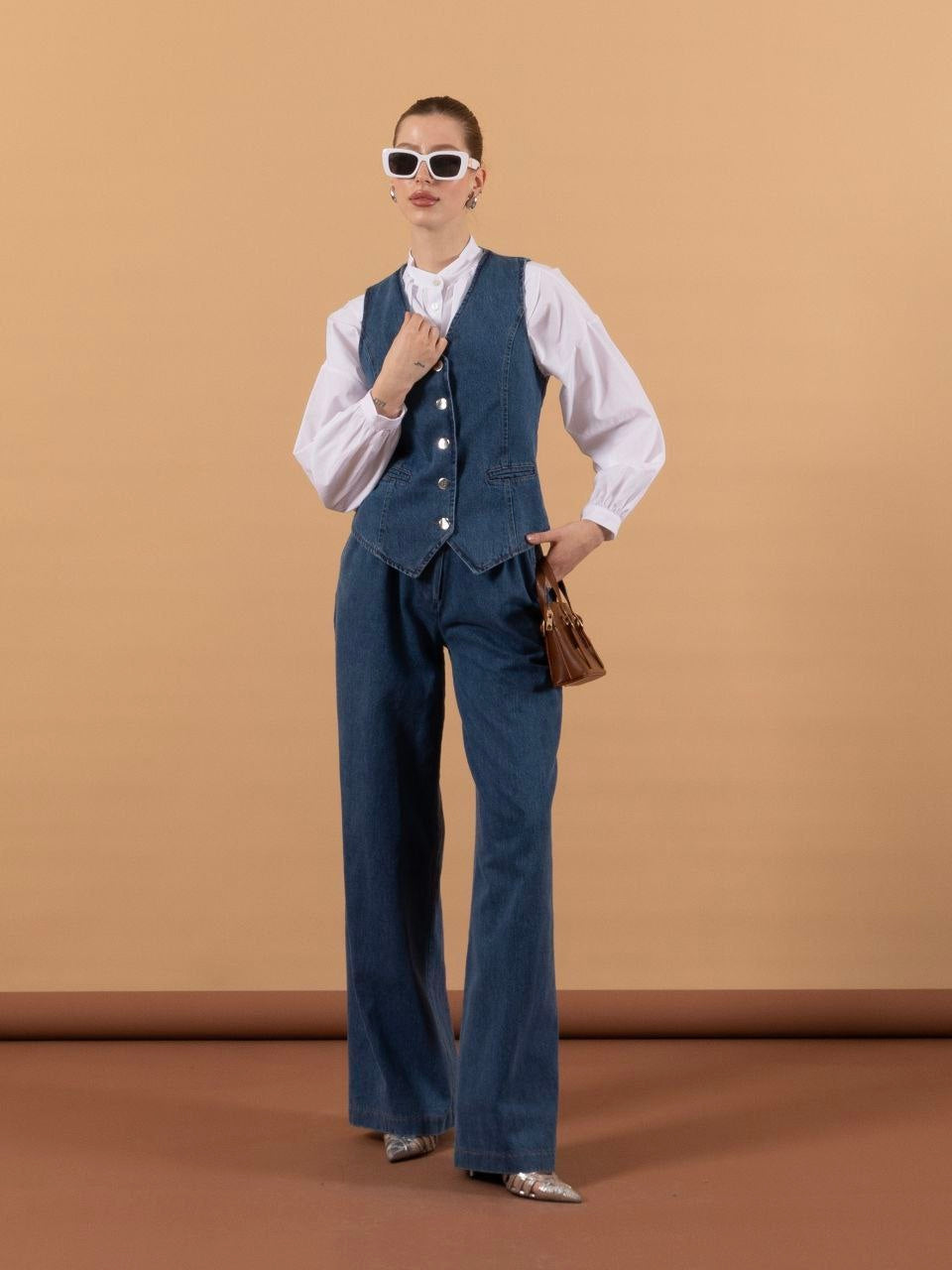 Denim Two-Piece Set