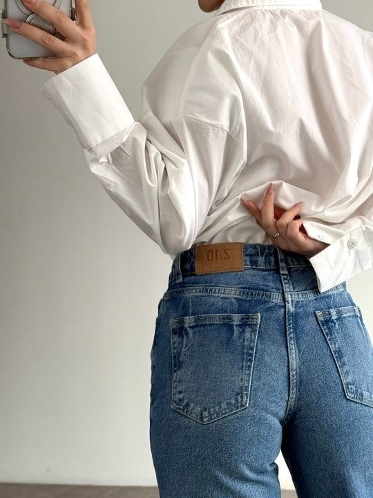 ZARA Wide Leg Cropped Jeans