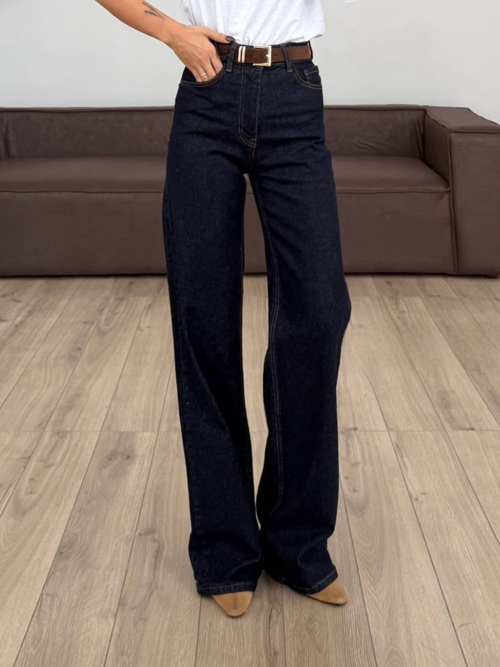 High Waist Straight Jeans