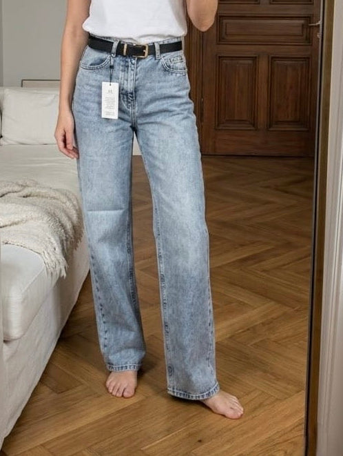 High Waist Straight Jeans
