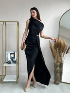 Off-Shoulder Black Dress