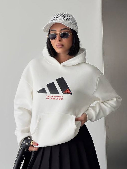 Adidas White Hoodie