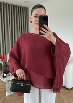 Flowy Batwing Blouse