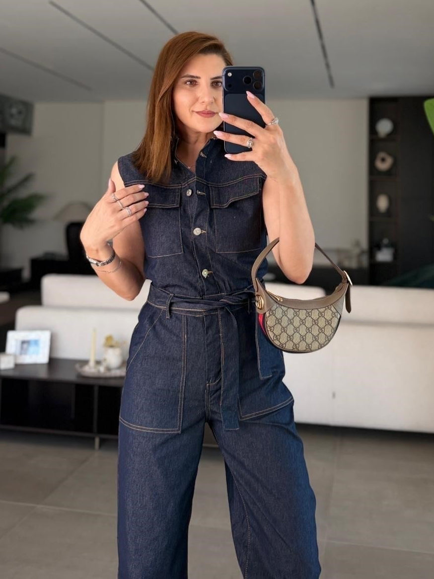 Denim Elegance Jumpsuit
