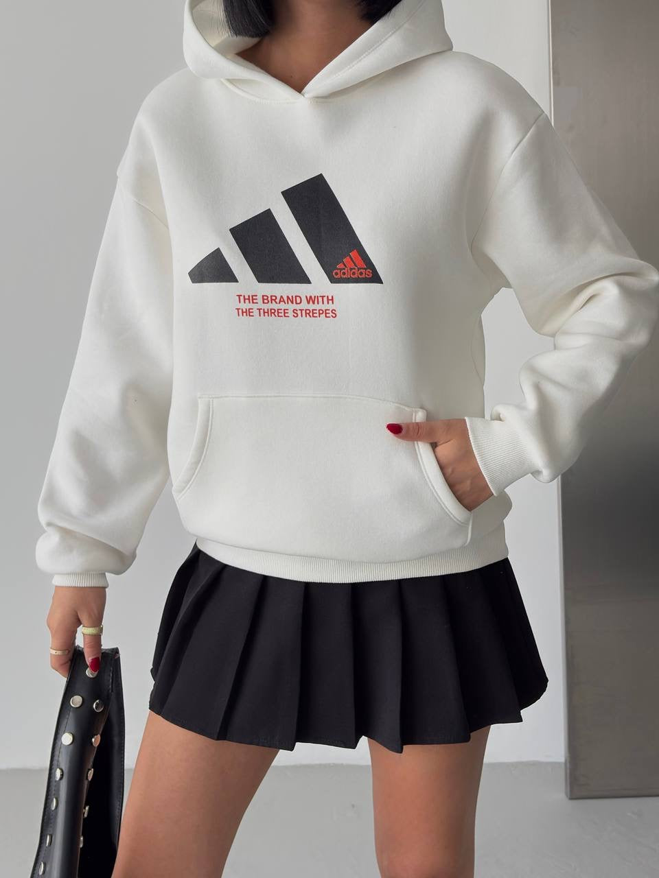 Adidas White Hoodie