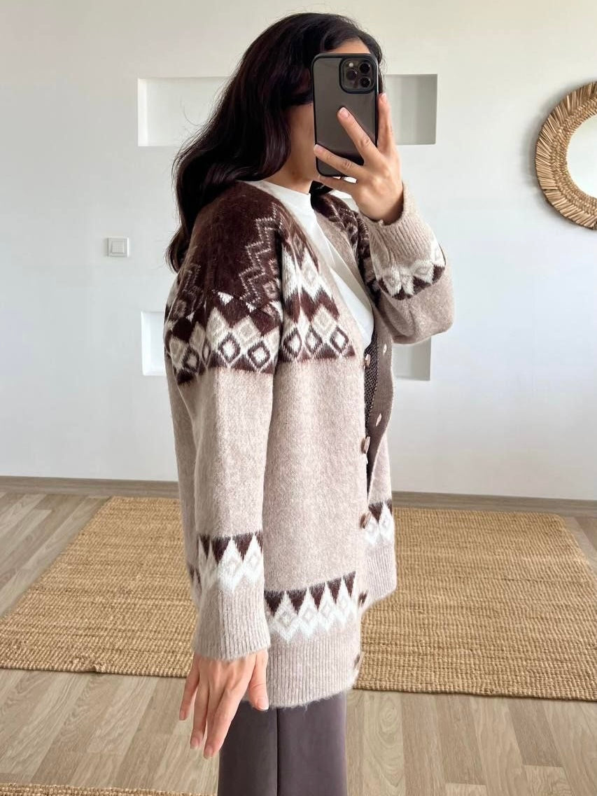 Cozy Nordic Knit Cardigan