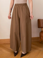 Mocha Wide Leg Palazzo Pants