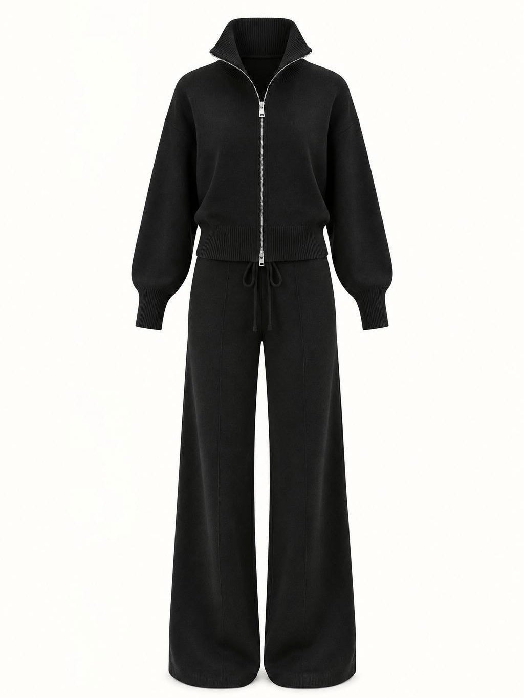 Black Bomber Two-Piece Set