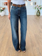 Zara Retro Blue Wide Jeans