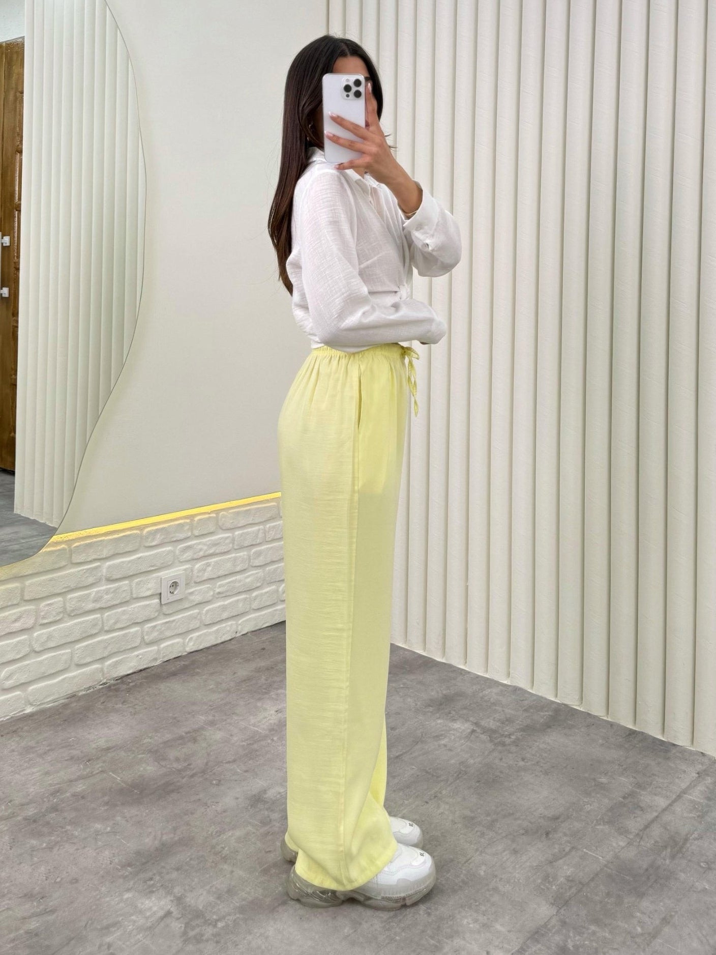 Lemon Breeze Wide-Leg Pants