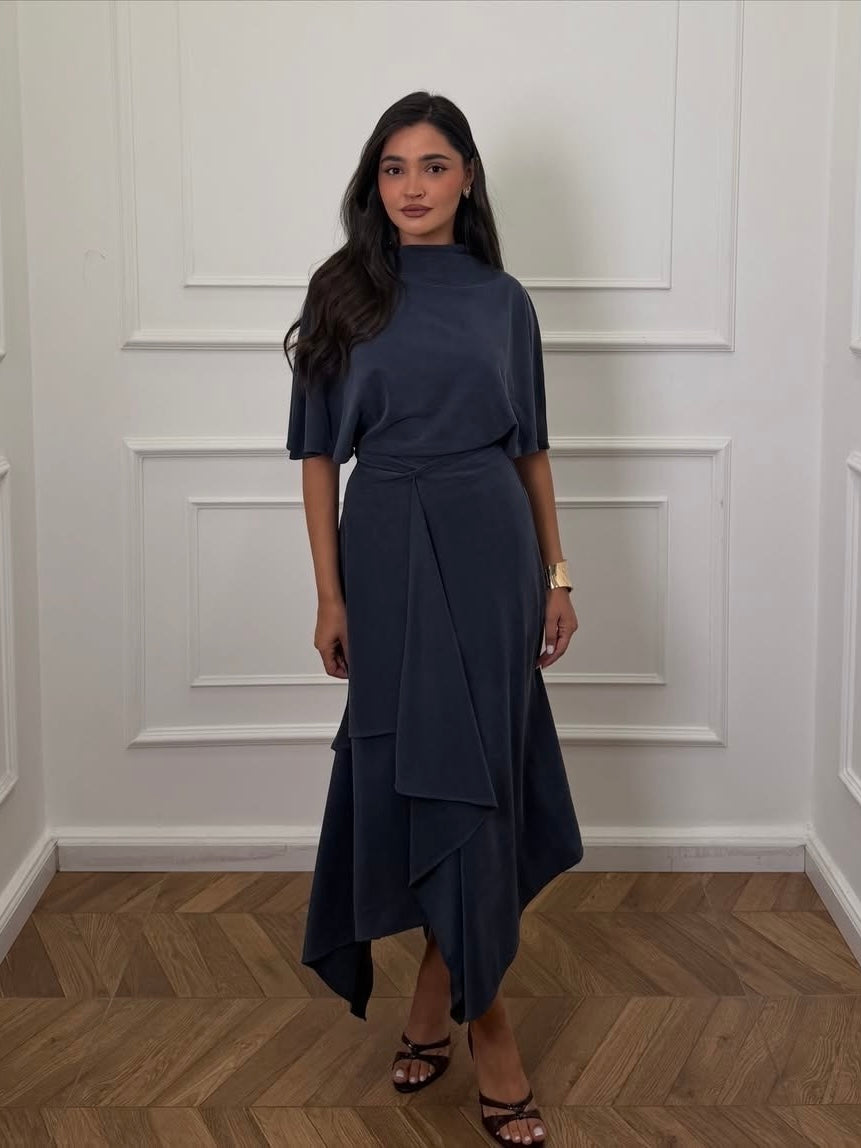 Navy Two-Piece Dress