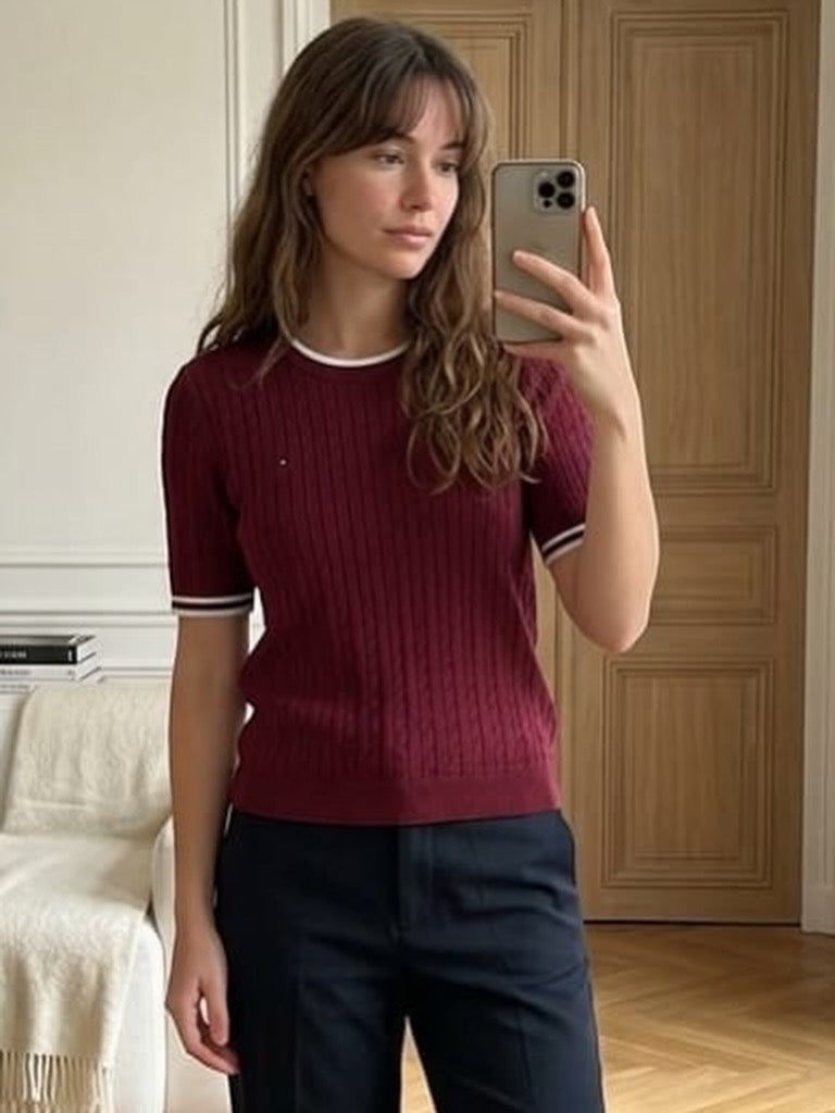 Tommy Hilfiger Burgundy Blouse