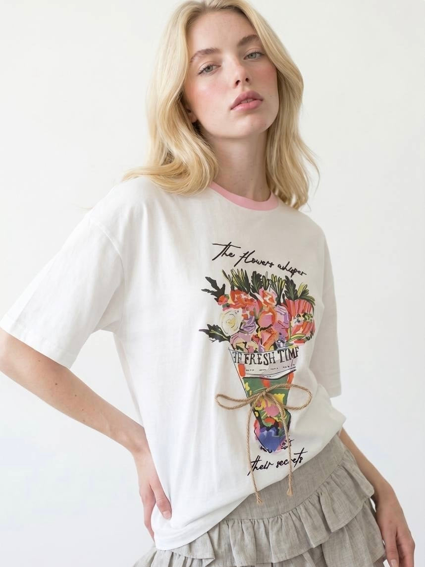 Floral Breeze Graphic T-Shirt