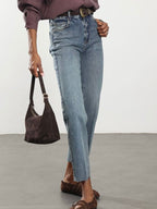 High Waist Straight Jeans